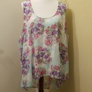 Beautiful Torrid Floral Sleeveless Top 3X